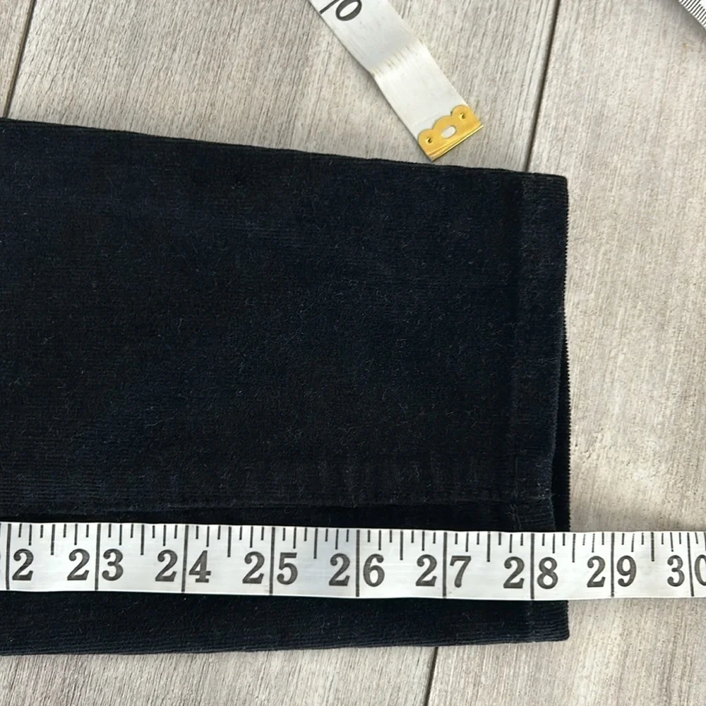 Juicy Couture black pull on corduroy pants skinny fit size 27
